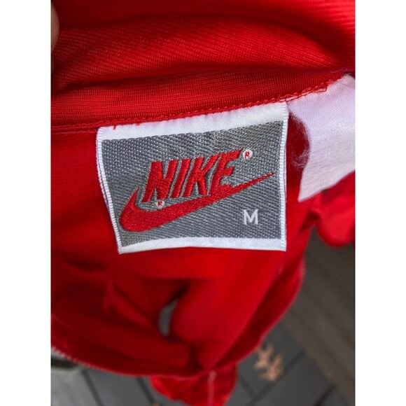 Vtg Nike Size Medium M Red white warm up 2-pc tracksuit 90s y2k retro sport - Picture 8 of 11